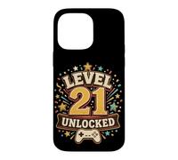 Custodia per iPhone 14 Pro Max Videogioco grafico con distintivo da gioco retrò sbloccato livello 21