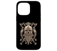 Custodia per iPhone 14 Pro Max Viking Skull with Beard - Viking Axe - Viking Drinking Horn