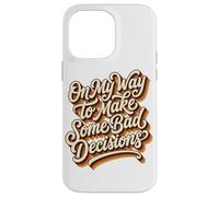 Custodia per iPhone 14 Pro Max Vintage 70s divertente sulla mia strada per prendere decisioni cattive spiaggia