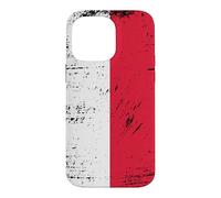 Custodia per iPhone 14 Pro Max Vintage Banner Fan Monaco Bandiera Retro Art