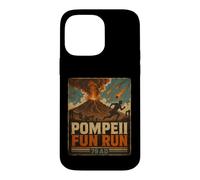 Custodia per iPhone 14 Pro Max Vintage Pompei Fun Run Antico Roma Vulcano Eruzione Umorismo