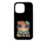 Custodia per iPhone 14 Pro Max Wake Me When We Dock Divertente Crociera Bradipo