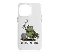 Custodia per iPhone 14 Pro Max We Rise At Dawn Season Spooky Frog Meme Zombie Halloween