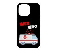 Custodia per iPhone 14 Pro Max Wee Woo Funny Ambulance EMR EMS Paramedic First Responder