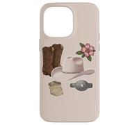 Custodia per iPhone 14 Pro Max Western Cowboy Boots Cappello Floreale Country Style Ranch Life