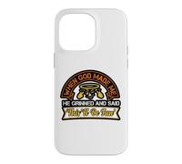 Custodia per iPhone 14 Pro Max When God Made Me Grinned Sarcastico Christian Citazione