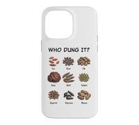 Custodia per iPhone 14 Pro Max Who Dung It? Funny Animal Droppings Nature Diagram Detective