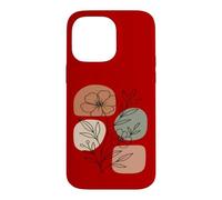 Custodia per iPhone 14 Pro Max Wildflower Line Art Abstract Botanical Mid Century