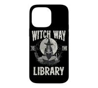 Custodia per iPhone 14 Pro Max Witch Way to the Library Libro spettrale di Halloween Witch Lover