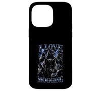 Custodia per iPhone 14 Pro Max Wolf Love Mogging Divertente Gen-Z Meme