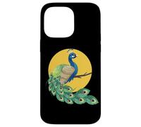 Custodia per iPhone 14 Pro Max Womens Girls Kid Beautiful Yellow Moon Elegant Peacock Lover