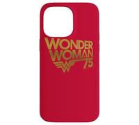 Custodia per iPhone 14 Pro Max Wonder Woman 75th Anniversary Gold Logo
