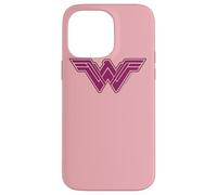 Custodia per iPhone 14 Pro Max Wonder Woman Movie Pink Geometric Pattern Logo