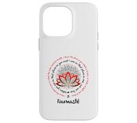 Custodia per iPhone 14 Pro Max Yoga Insegnante Meditazione Detti NAMASTE SIAMO UNO Lotus