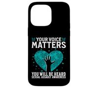 Custodia per iPhone 14 Pro Max Your Voice Matters Support Sexual Assault Awareness Gifts