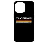 Custodia per iPhone 14 Pro Max Zante Grecia Vintage Retro Travel Stripes