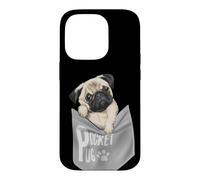Custodia per iPhone 14 Pro Men's Women's Kids Funny Cool Pocket Pug Pets Graphic Design