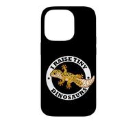 Custodia per iPhone 14 Pro Mens Womens Kids I Raise Tiny Dinosaurs Leopard Gecko Lover