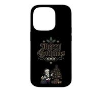 Custodia per iPhone 14 Pro Merry Gothmas Skeleton Babbo Natale morto albero gotico Natale