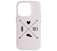 Custodia per iPhone 14 Pro MEZZA MARATONA Heart Watch Arrow Running Run 13.1 Miles Meme