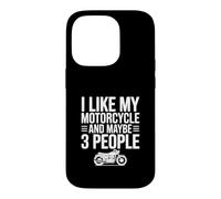 Custodia per iPhone 14 Pro Mi piace la mia moto e forse 3 persone