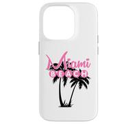 Custodia per iPhone 14 Pro MIAMI BEACH FLORIDA Palma Retro Tropicale