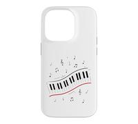 Custodia per iPhone 14 Pro Minimal Piano Beat Tastiera Note Musicali Pianista Arte Musicale