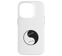 Custodia per iPhone 14 Pro Minimalist Yin Yang Cats Art Design