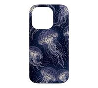 Custodia per iPhone 14 Pro Modello estetico delle meduse del mare profondo