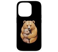 Custodia per iPhone 14 Pro Mom Bear Cub Funny Pregnant Loading Baby Mother