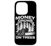 Custodia per iPhone 14 Pro Money grows on trees taglialegname motosega per legno