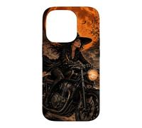 Custodia per iPhone 14 Pro Moon Café Harvest Racer Strega Vintage Halloween Moto