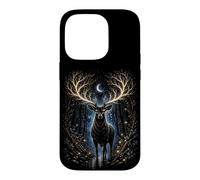 Custodia per iPhone 14 Pro Moonlit Mystic Deer Fantasy Foresta Grafica