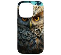 Custodia per iPhone 14 Pro Mystical Fantasy Owl - Magico bosco Steampunk Art