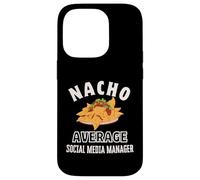 Custodia per iPhone 14 Pro Nacho Average Social Media Manager Divertimento Cinco de Mayo Nachos