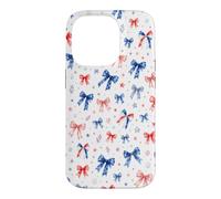 Custodia per iPhone 14 Pro Nastro Americano Estetico Archi Rosso Bianco E Blu