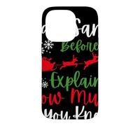 Custodia per iPhone 14 Pro Natale Caro Babbo Natale prima di spiegare quanto ne sai?