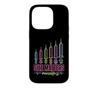 Custodia per iPhone 14 Pro Needle Size Matters Funny Nursing And Nurses