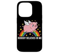 Custodia per iPhone 14 Pro Nessuno crede in me Stelle di maiale alato