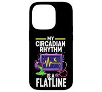 Custodia per iPhone 14 Pro Night Shift Nurse Circadian Rhythm Flatline Humor