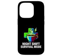 Custodia per iPhone 14 Pro Night Shift Survival Mode Nurse Medical Coffee