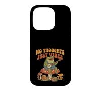 Custodia per iPhone 14 Pro No Thoughts Just Vibes Frog Mindfulness Meditation Mushroom