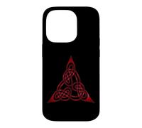Custodia per iPhone 14 Pro Nodo Triangolo Con Fili Doppiati Rosso
