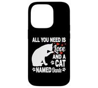 Custodia per iPhone 14 Pro Nome gatto personalizzato Dante Cute Kitty Pet Amante