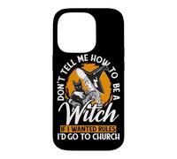 Custodia per iPhone 14 Pro Non dirmi come essere una strega Halloween Cat Witchy Moon