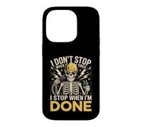 Custodia per iPhone 14 Pro Non mi fermo quando sono stanco, mi fermo quando ho finito elettricista