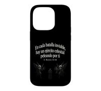 Custodia per iPhone 14 Pro Non temere l'esercito del cielo è con te 2 re 6:16 Spagnolo