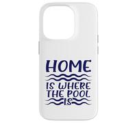 Custodia per iPhone 14 Pro Nuotatore Humor Home I Dove La Piscina Nuota