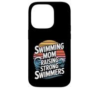 Custodia per iPhone 14 Pro Nuoto Mom Raising Strong Nuotatori Nuotare Team Pride