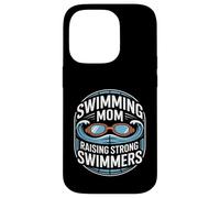 Custodia per iPhone 14 Pro Nuoto Mom Raising Strong Nuotatori Nuotare Team Pride